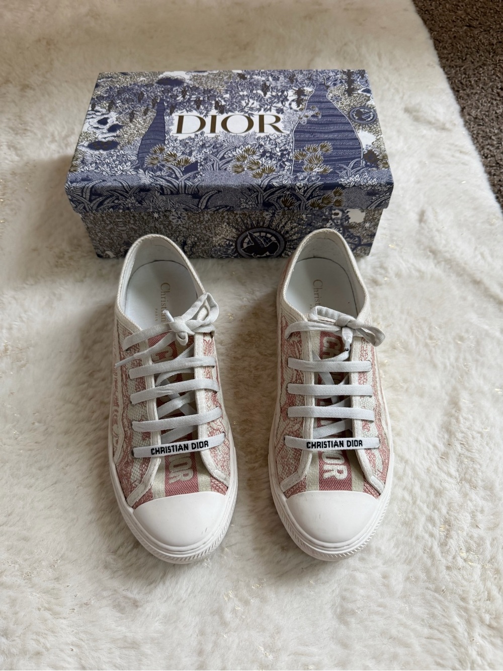 Christian Dior Canvas Oblique Tennis Sneakers